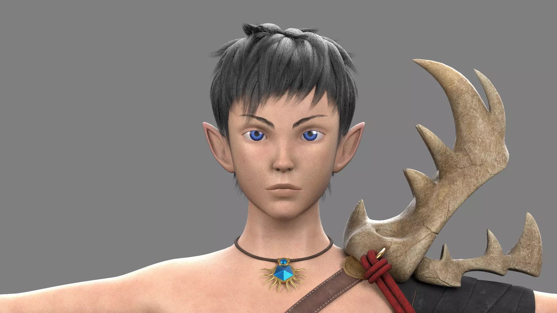 3D Semi-Realistic Ocean Hunter Character Without Rig Low-poly 3D model_0