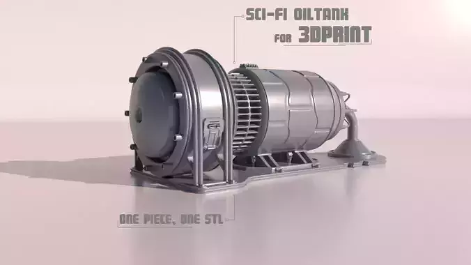 Sci-fi OilTank for 3Dprint 3D print model