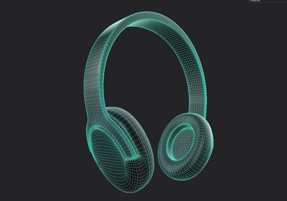 Bluetooth Headphone  M02 Low-poly 3D model_1