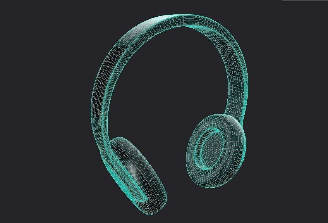 Bluetooth Headphone  M02 Low-poly 3D model_6