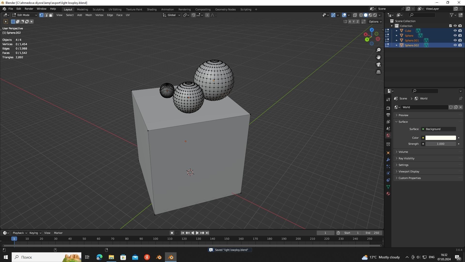 Lamp light 3D model_4