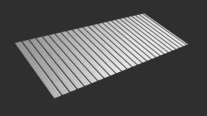 Metal sheet roofing 2401 3D model
