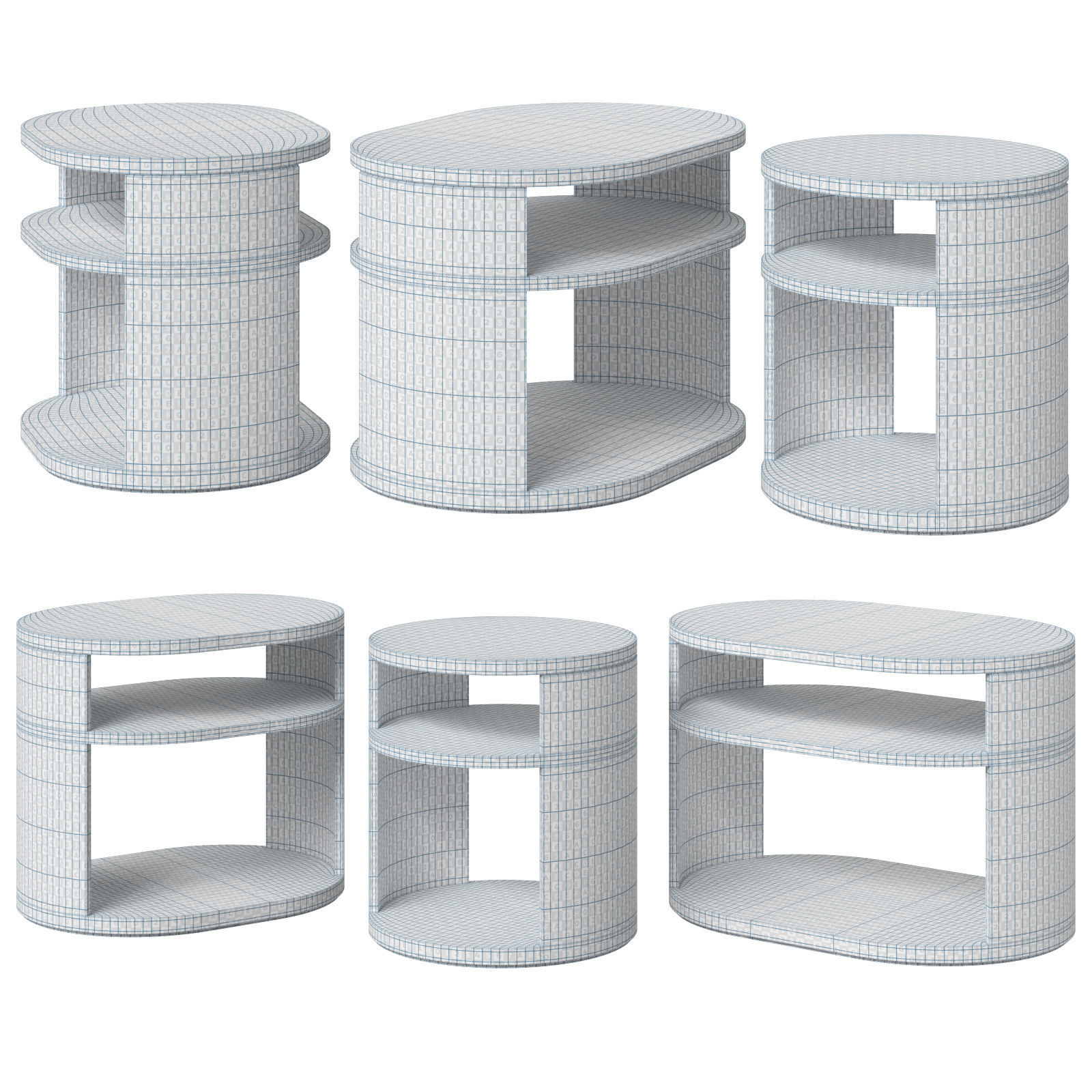 Restoration Hardware side table Corta 3D model_21