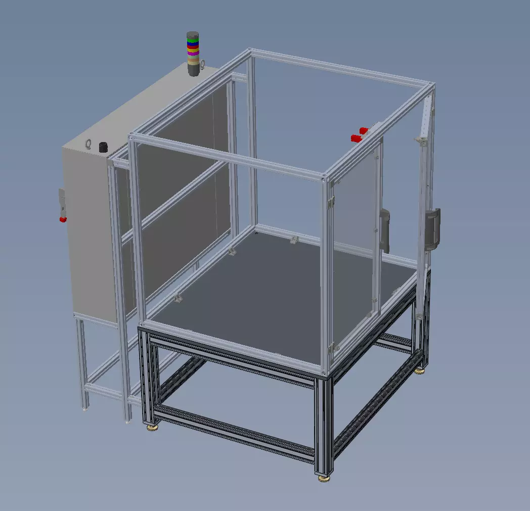 Industrial Machine Enclosure 3D model_0