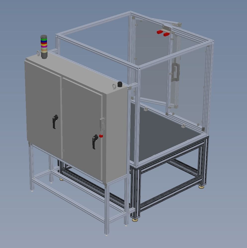 Industrial Machine Enclosure 3D model_1