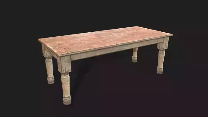 Old Wooden Dining Table