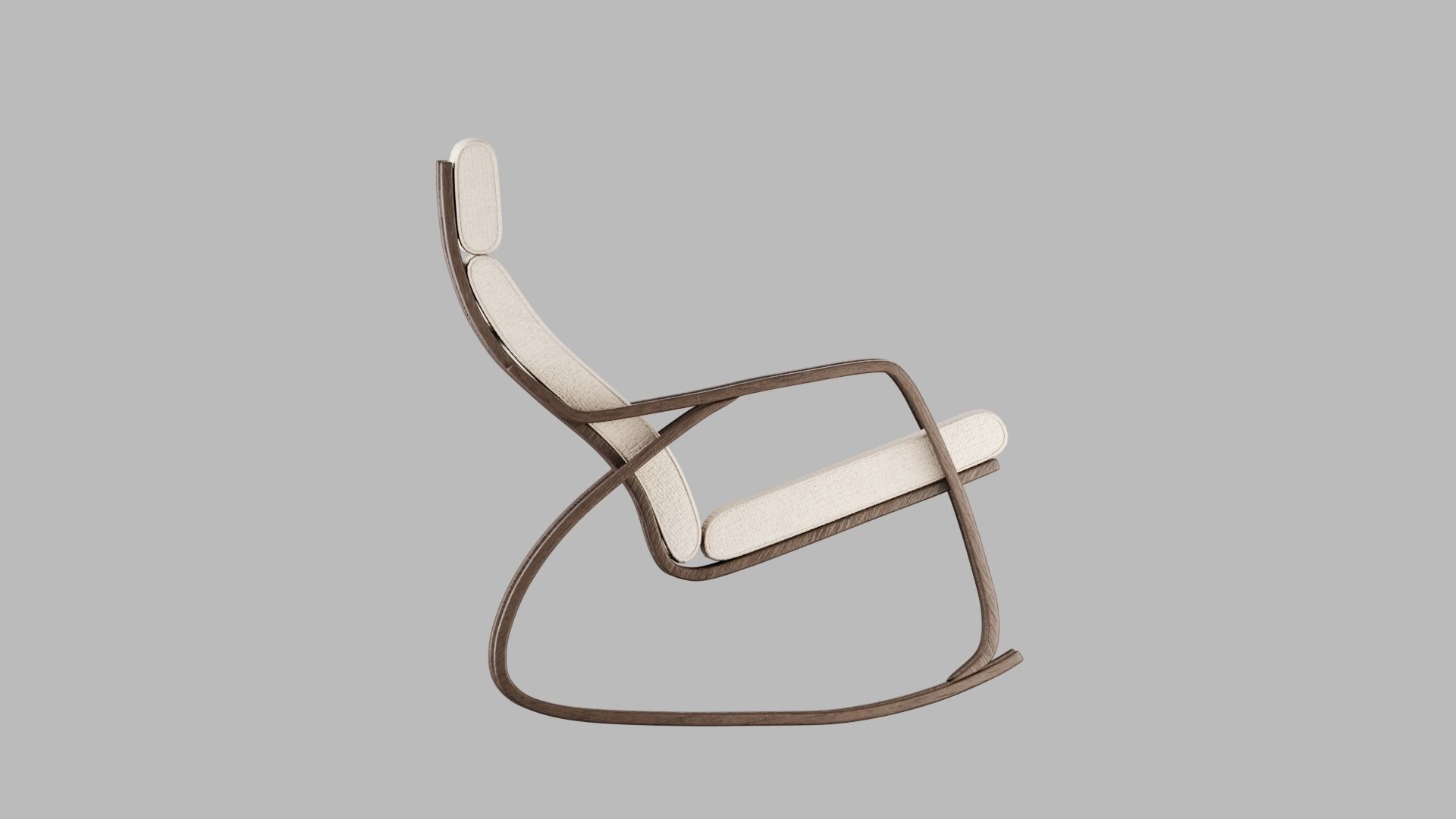 Rocking chair Low-poly 3D model_6