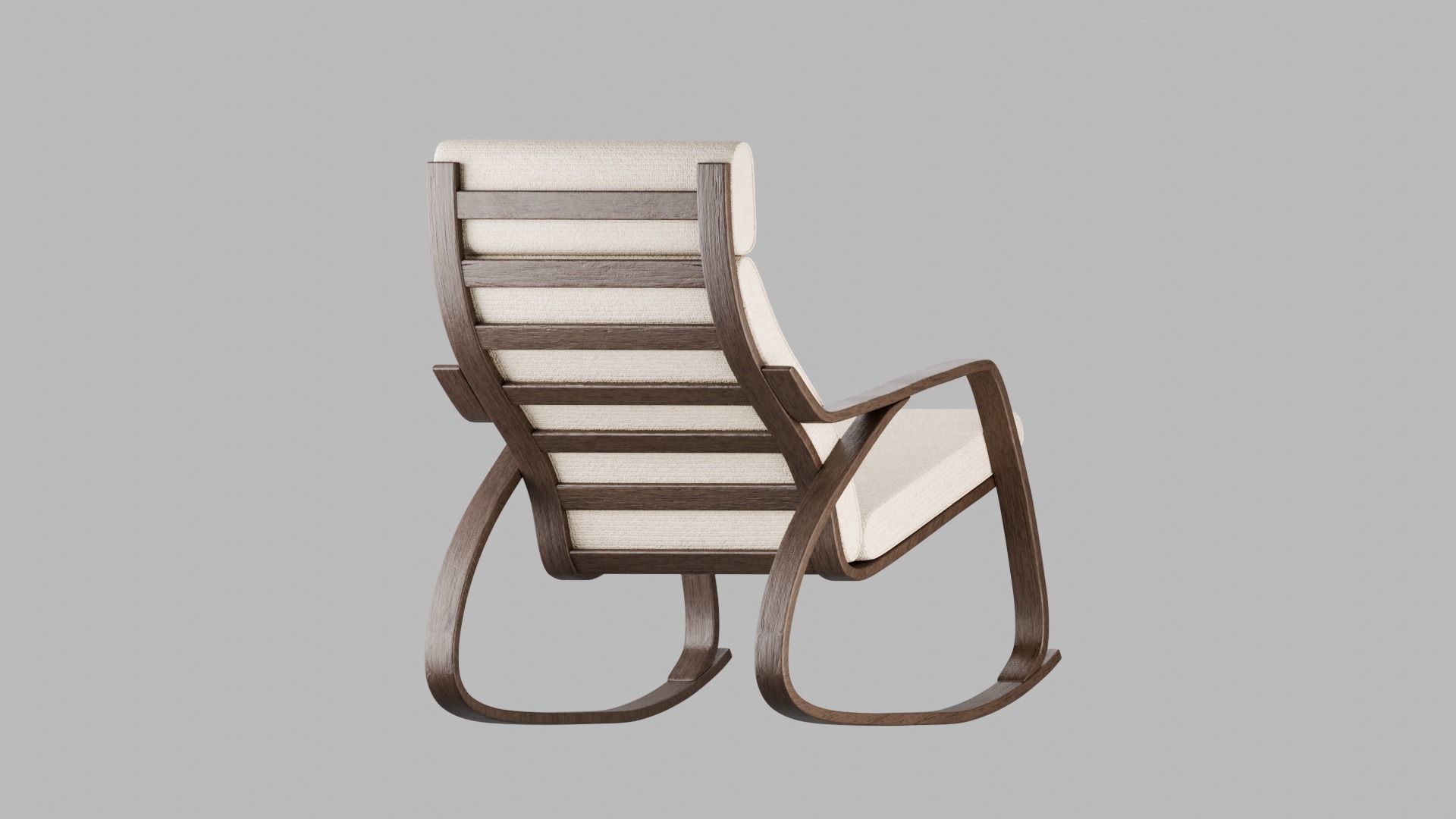 Rocking chair Low-poly 3D model_8