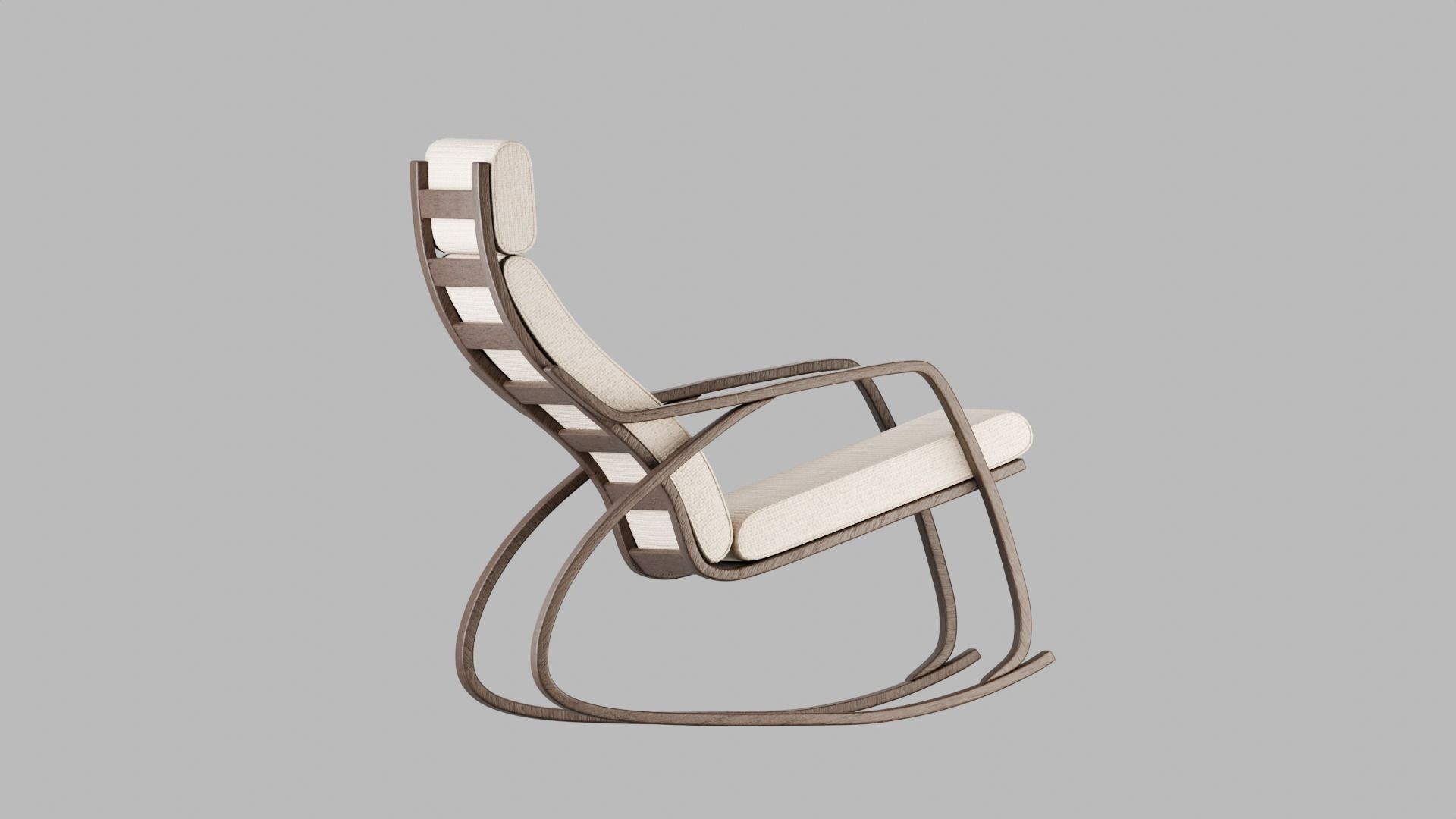 Rocking chair Low-poly 3D model_7