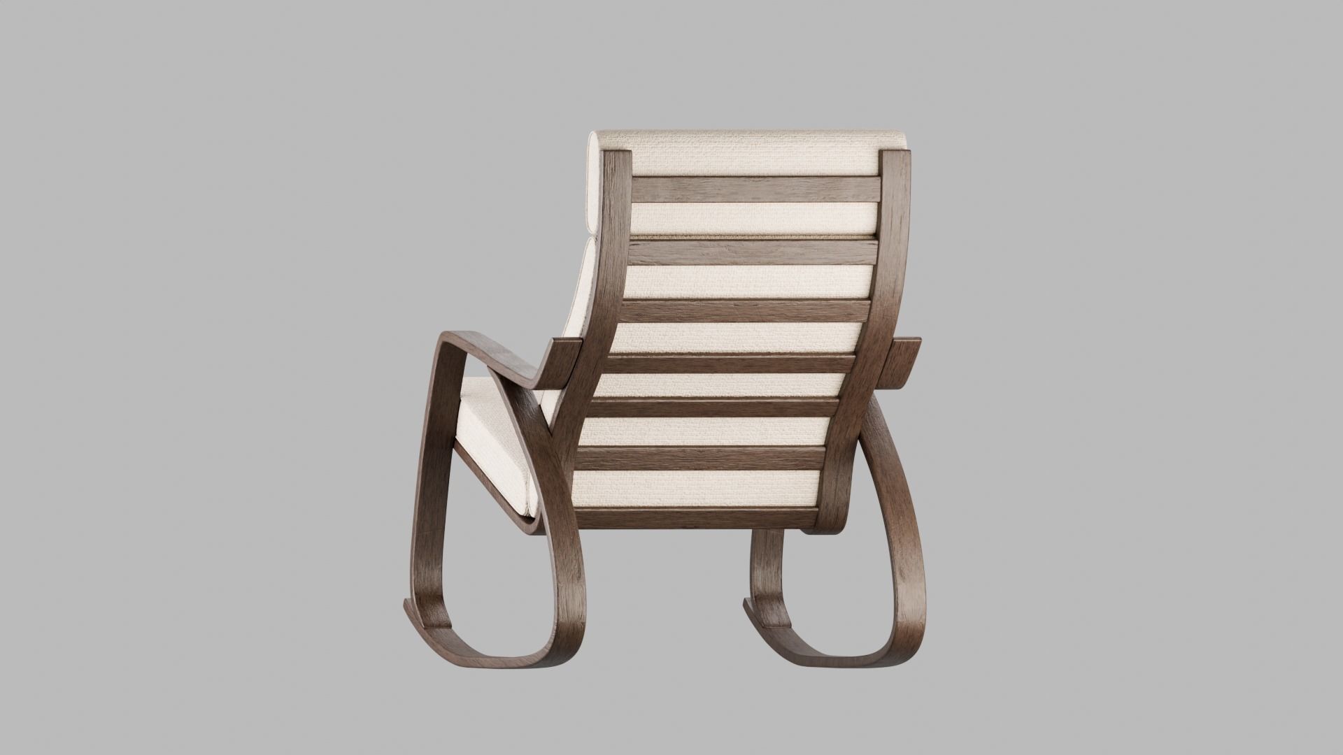 Rocking chair Low-poly 3D model_9