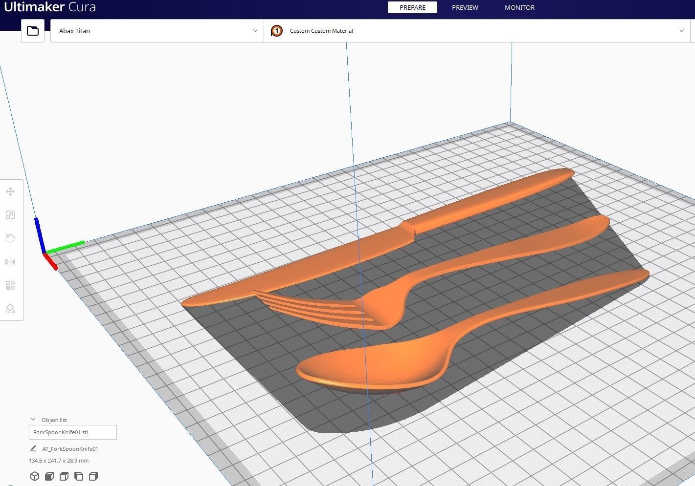 Fork Spoon Knife M01 Low-poly 3D model_7
