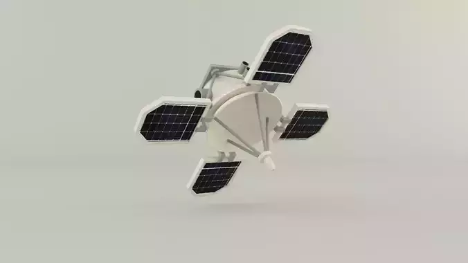 small communications satellite 3D model