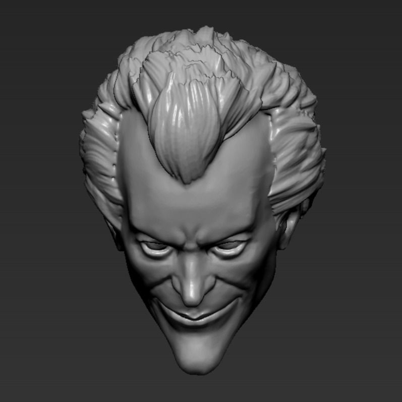 JOKER FROM ARKHAM CITY 3D HEAD FOR MCFARLANE TOYS 3D print model_3