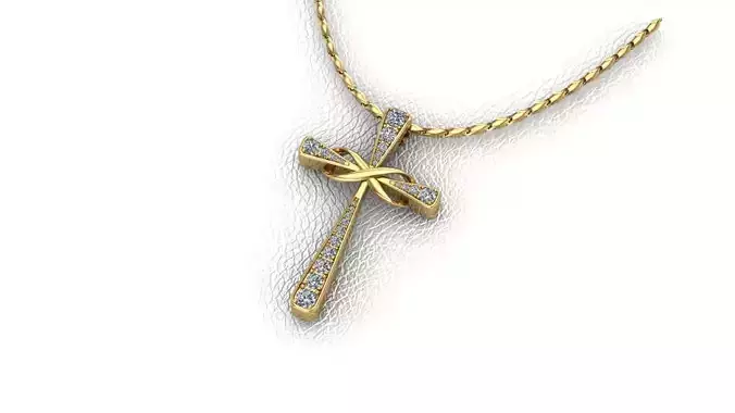Luxury orthodox cross pendant 3D print model 3D print model