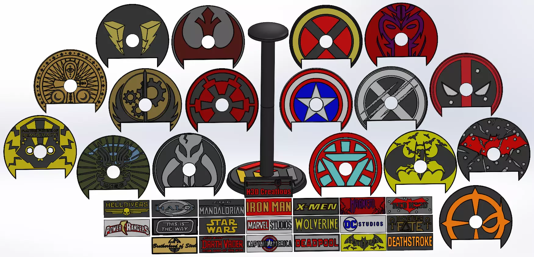 Customizable Helmet Stand 3D print model_0