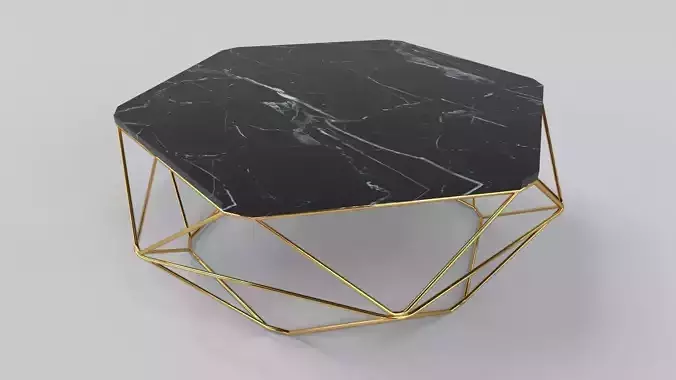 Luxury coffee table stainless gold