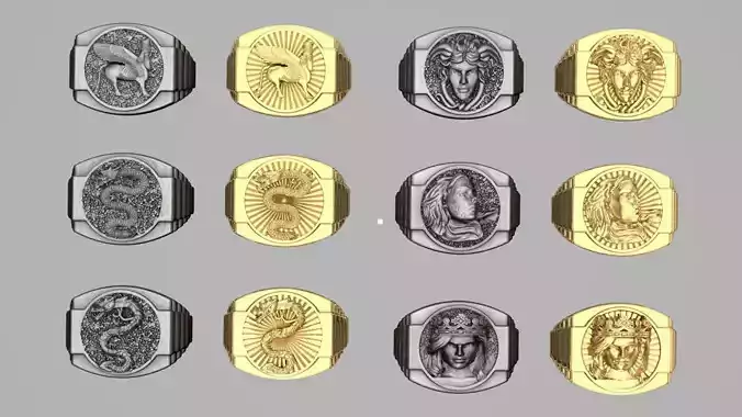 2 base and 6 design on Rolex theme 3D print model