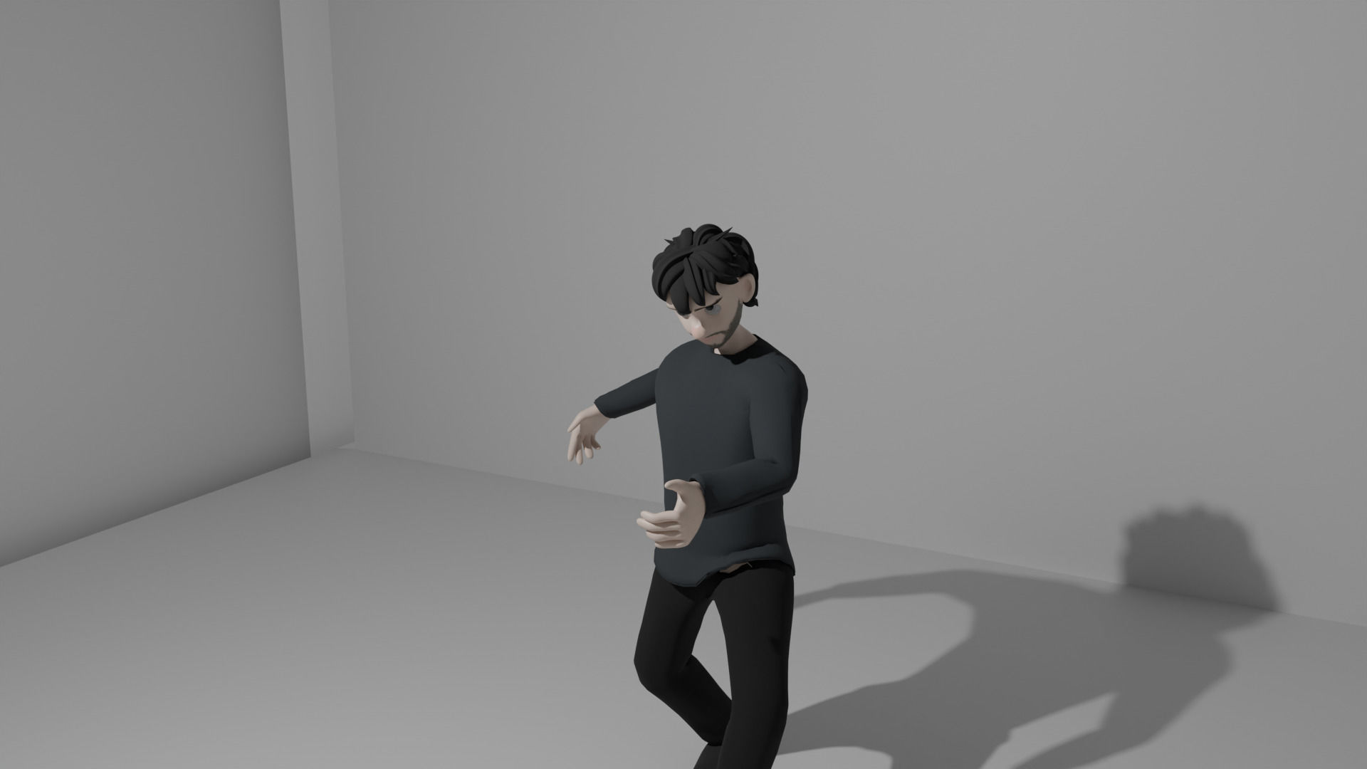 stylized Teen boy 3d rigged Character Free low-poly 3D model_5