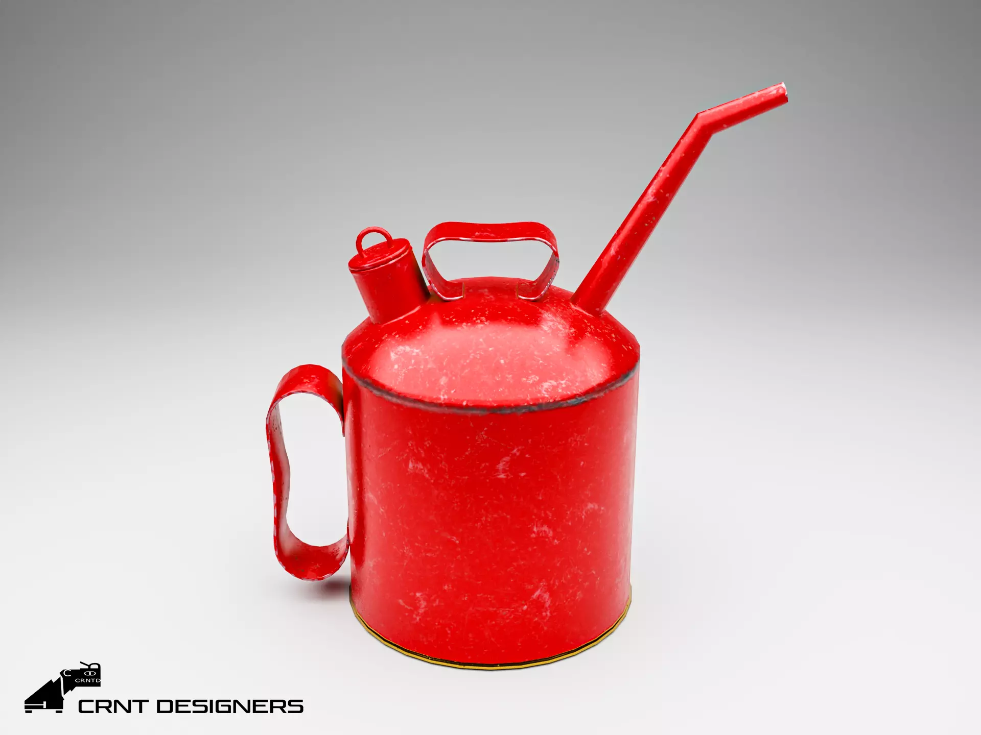 Motor Oil Can Low-poly 3D model_0