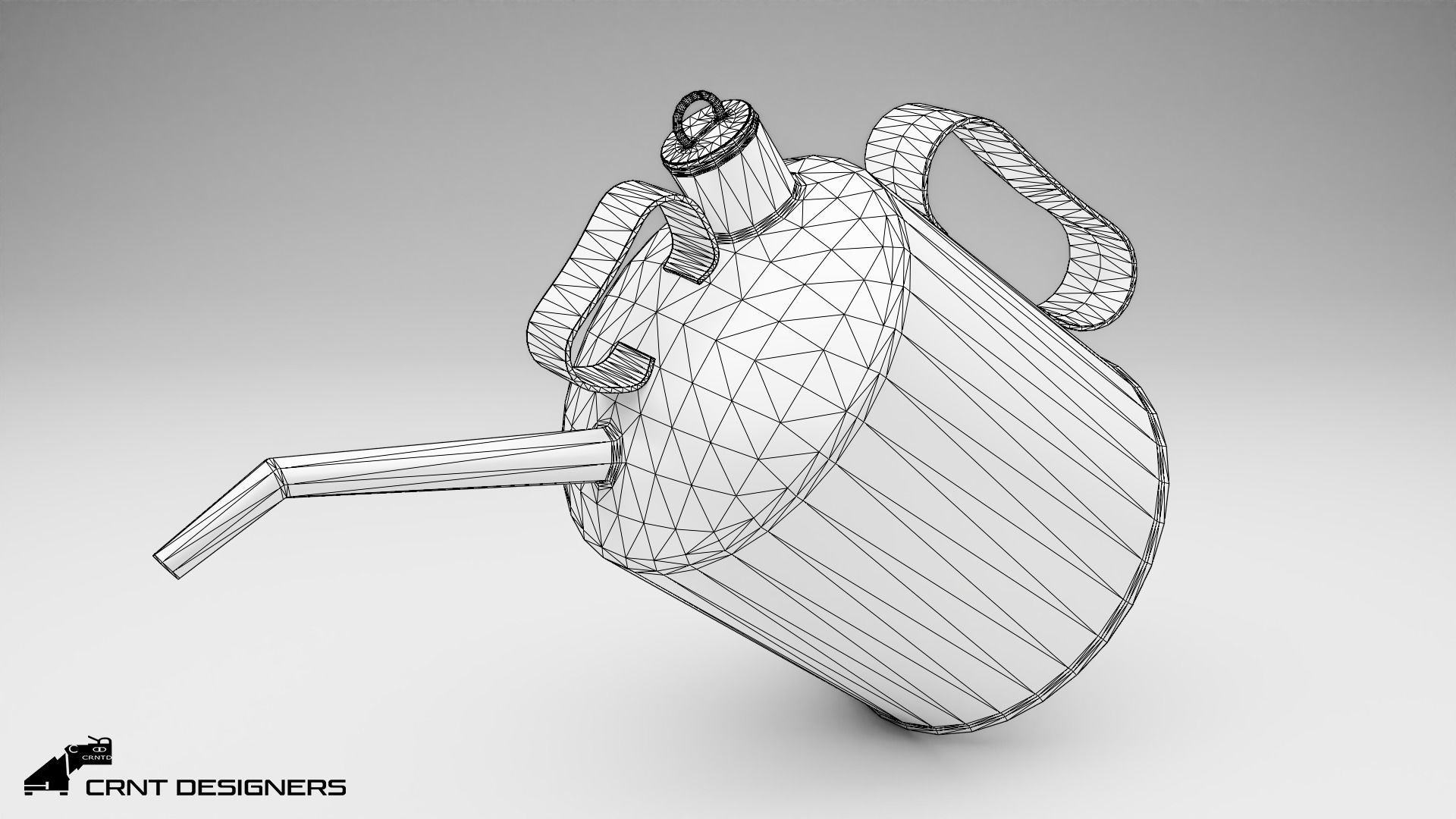Motor Oil Can Low-poly 3D model_8