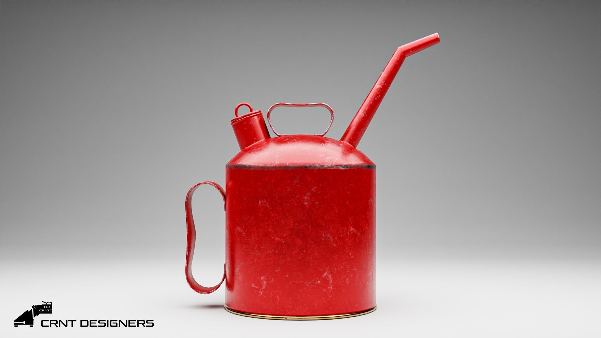 Motor Oil Can Low-poly 3D model_3