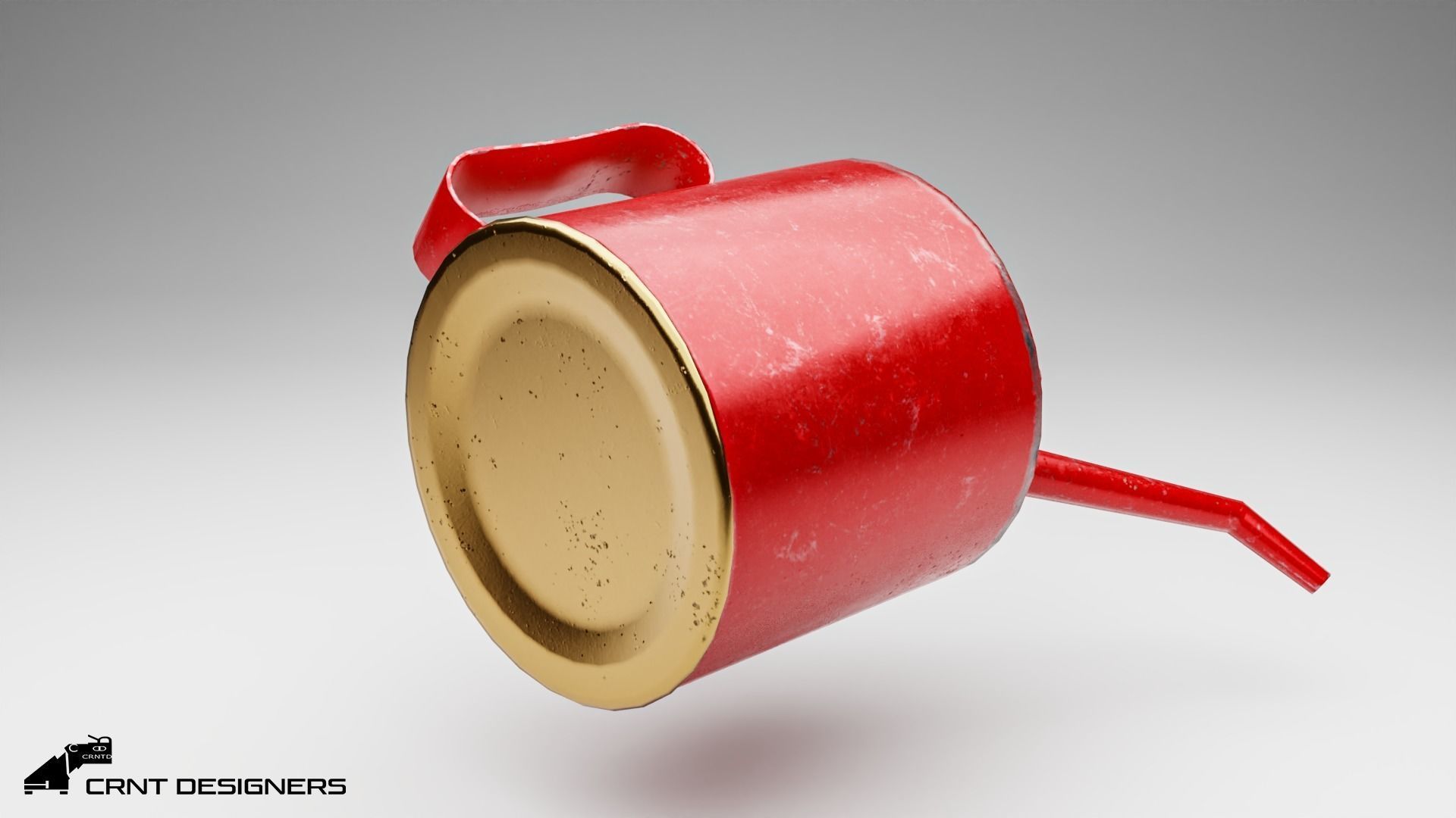 Motor Oil Can Low-poly 3D model_9