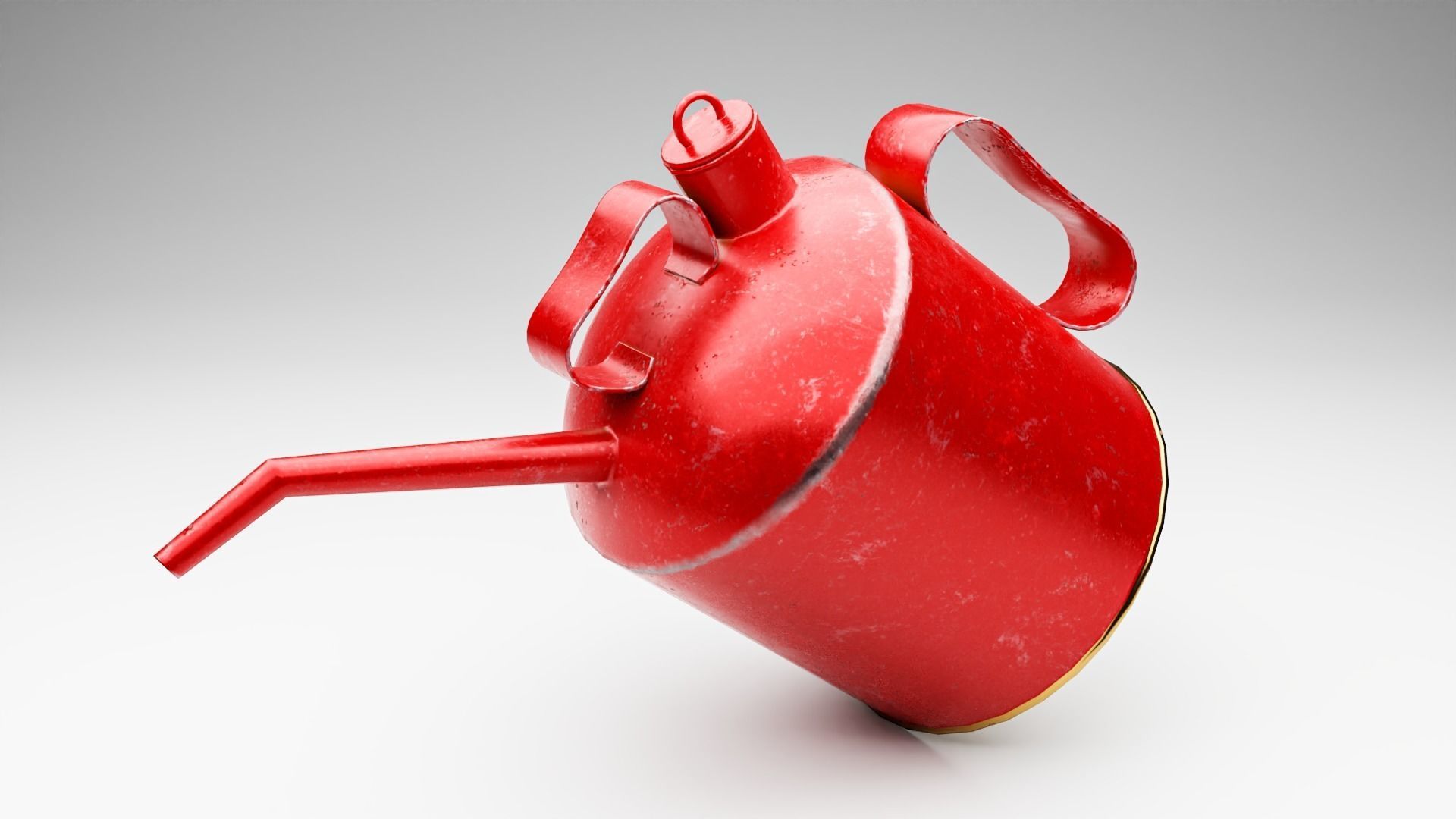 Motor Oil Can Low-poly 3D model_7