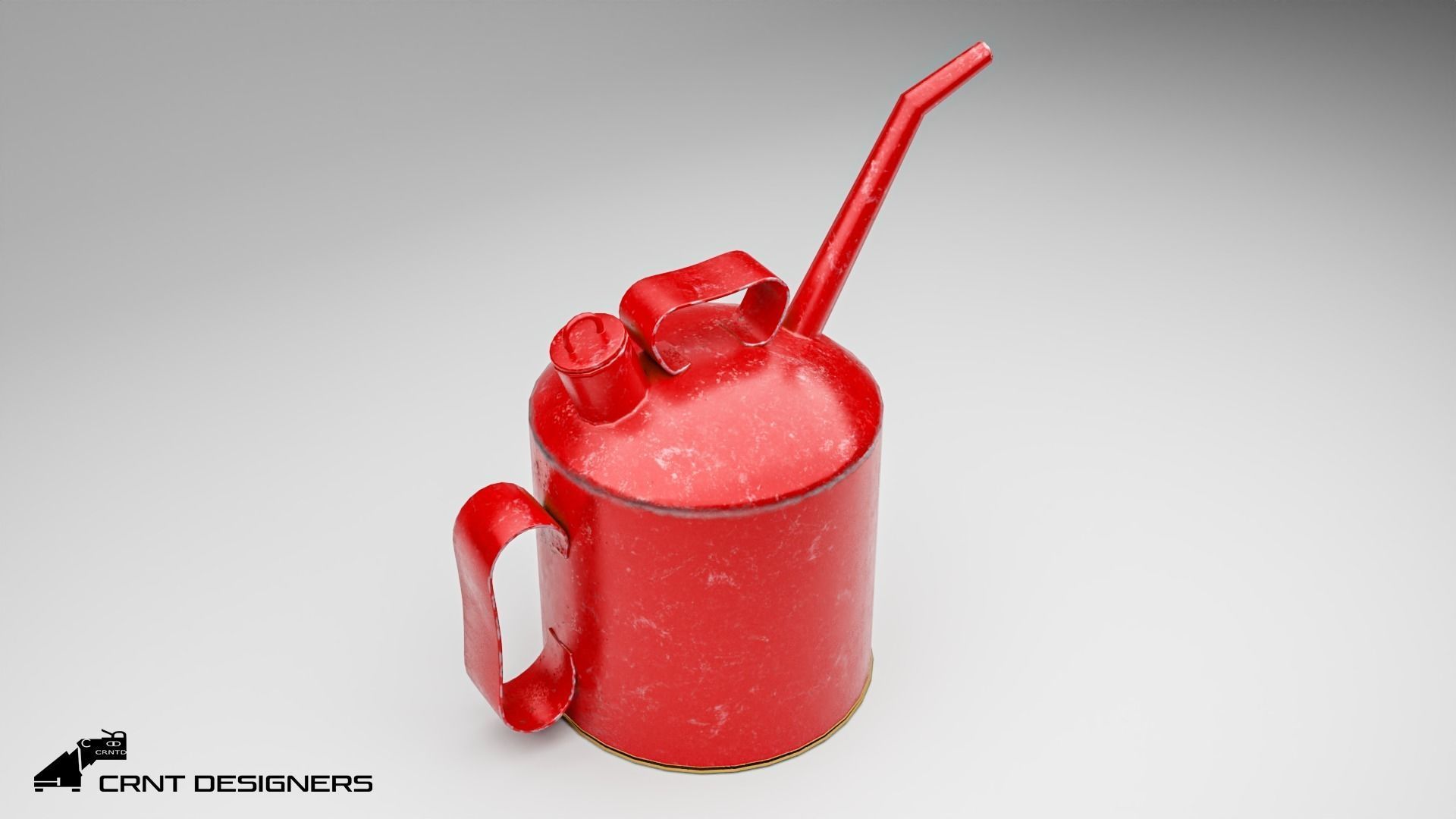 Motor Oil Can Low-poly 3D model_4