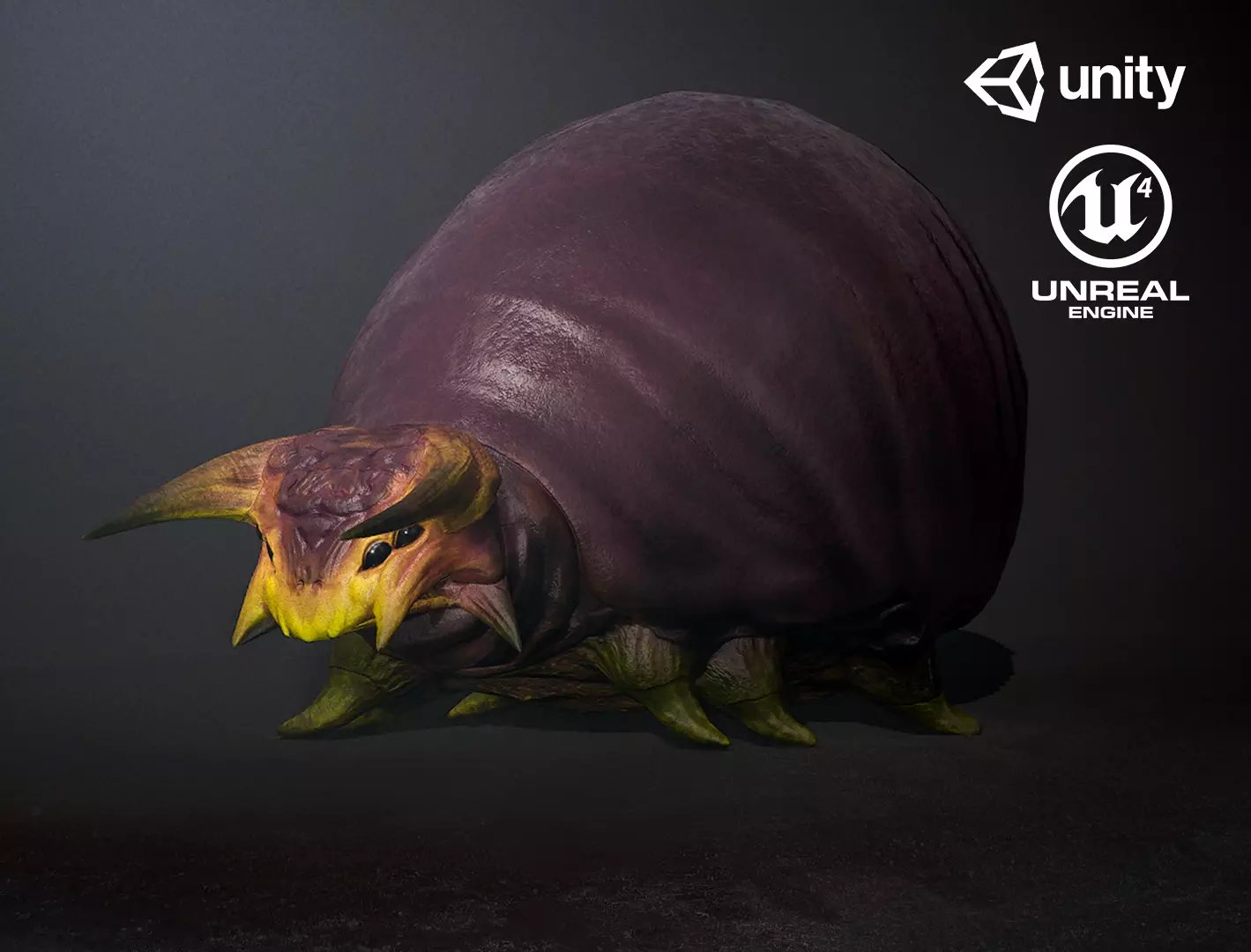 Insect demon1 - Game Ready Low-poly 3D model Low-poly 3D model_0