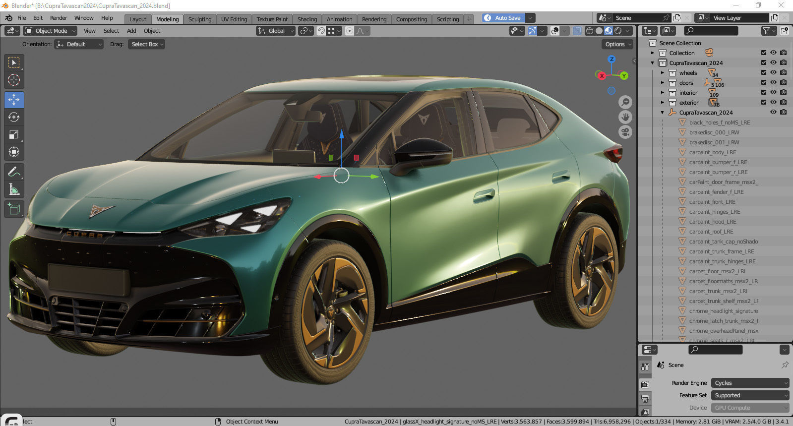 Cupra Tavascan 2024 3D model_41