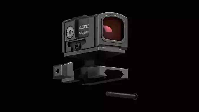 Aimpoint ACRO P2 Advanced Compact Reflex Optic Low-poly 3D model