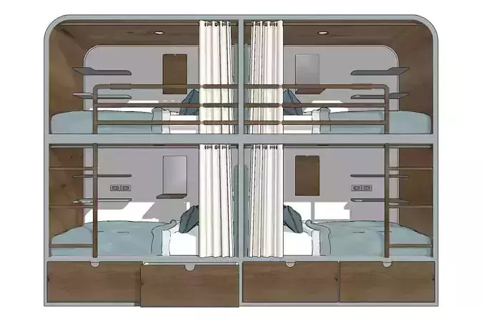 Scandinavian Serenity Twin Bunk Bed