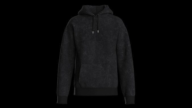 Male hoodie  3D model