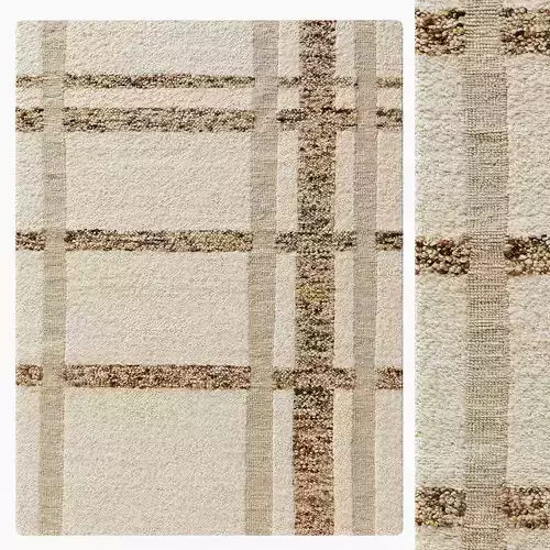 Wool Rug Giorgio CreamBeige 3D model