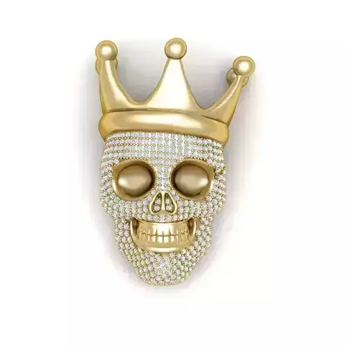 3D and stone skull pendant 52mm 3D print model