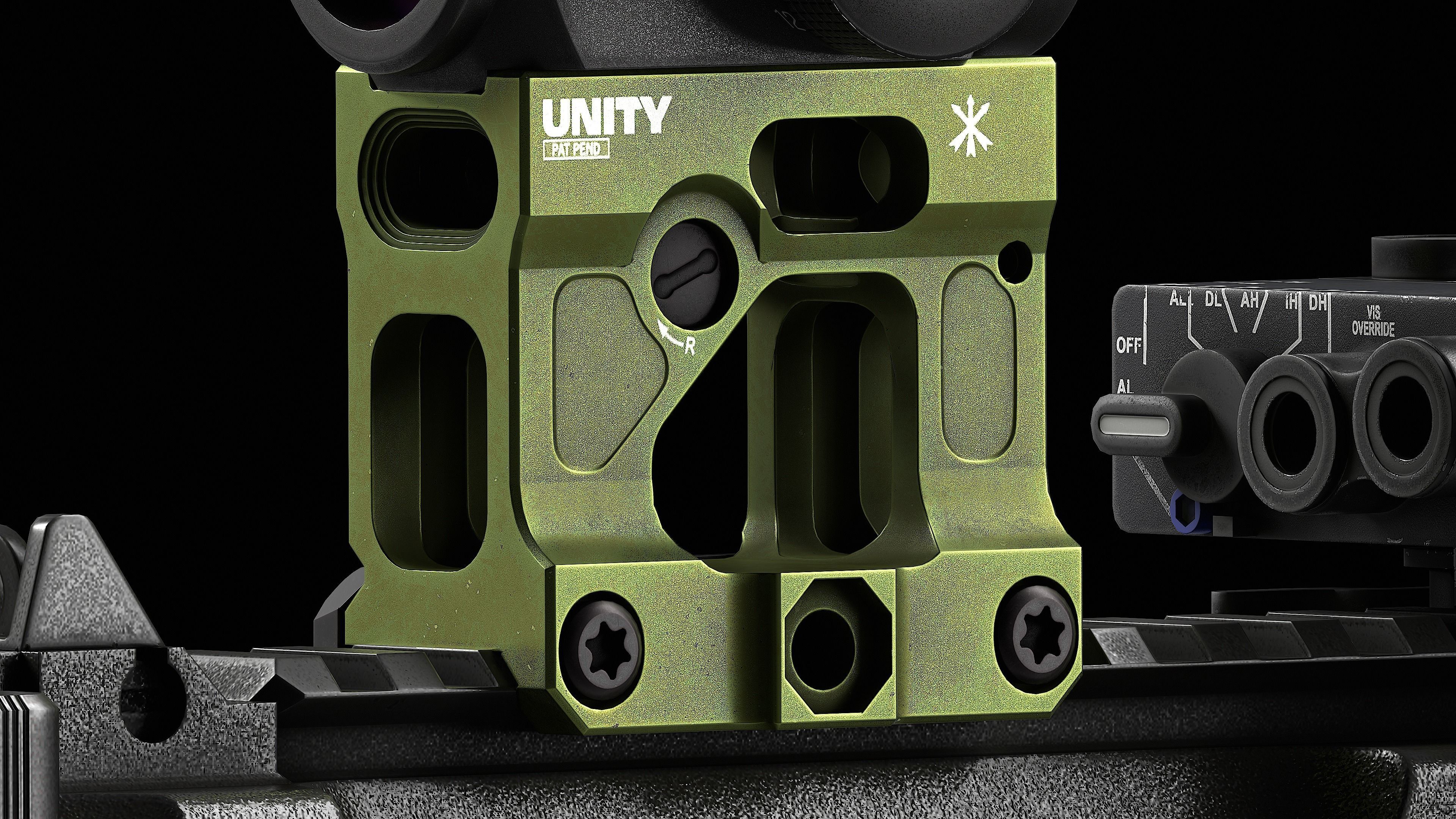 Unity Tactical FAST Micro Mount Low-poly 3D model_5