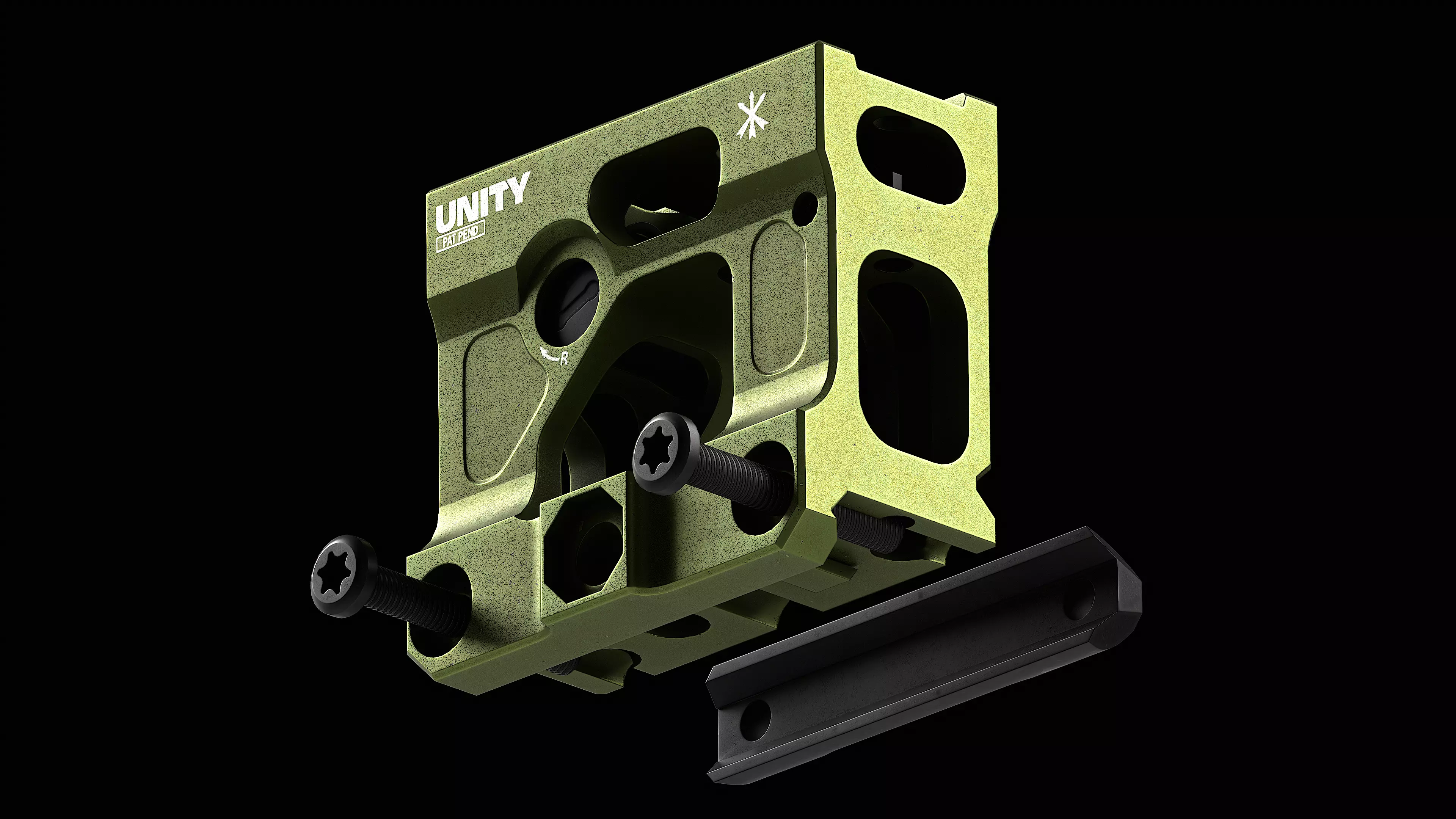 Unity Tactical FAST Micro Mount Low-poly 3D model_0
