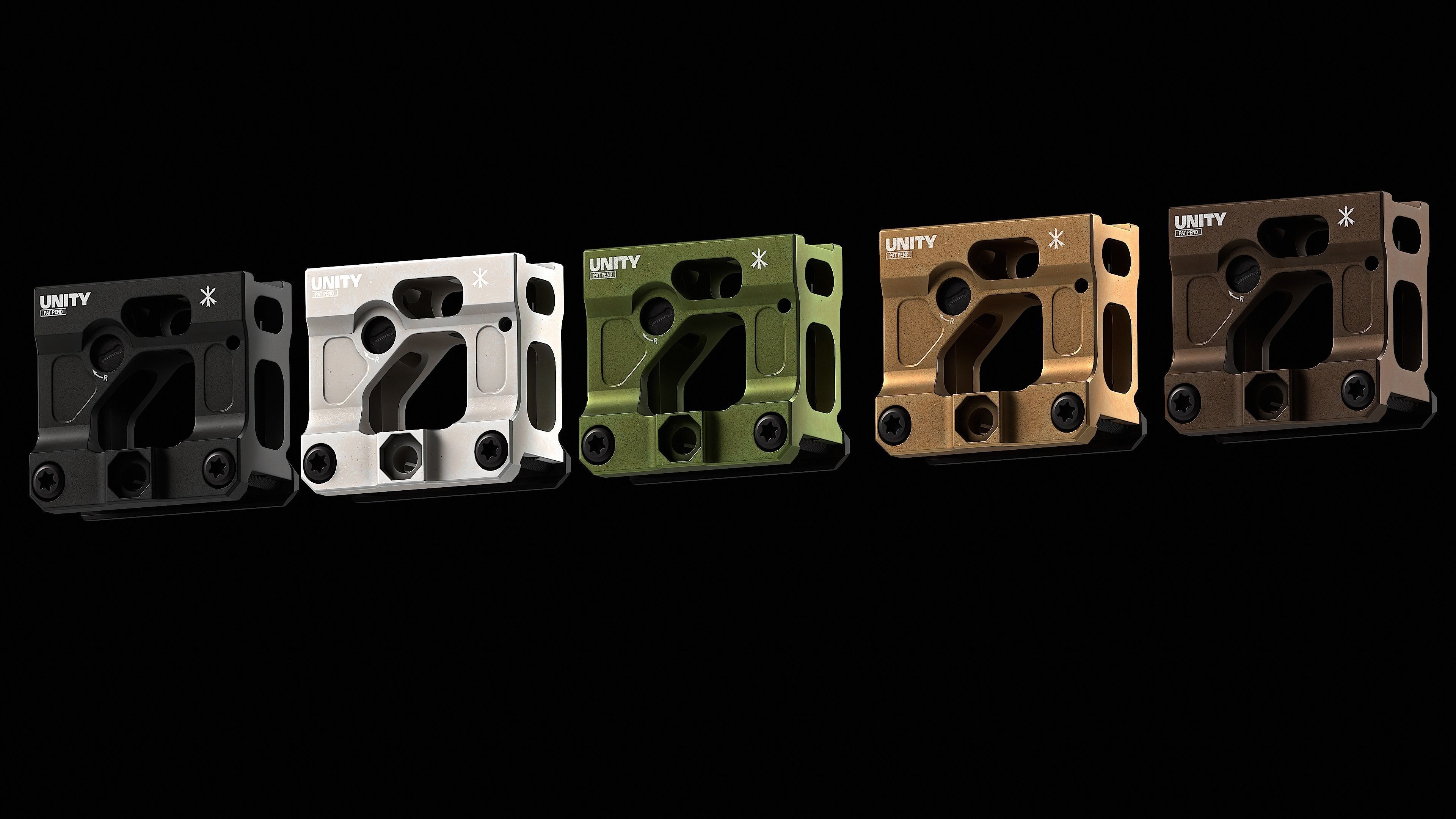 Unity Tactical FAST Micro Mount Low-poly 3D model_1