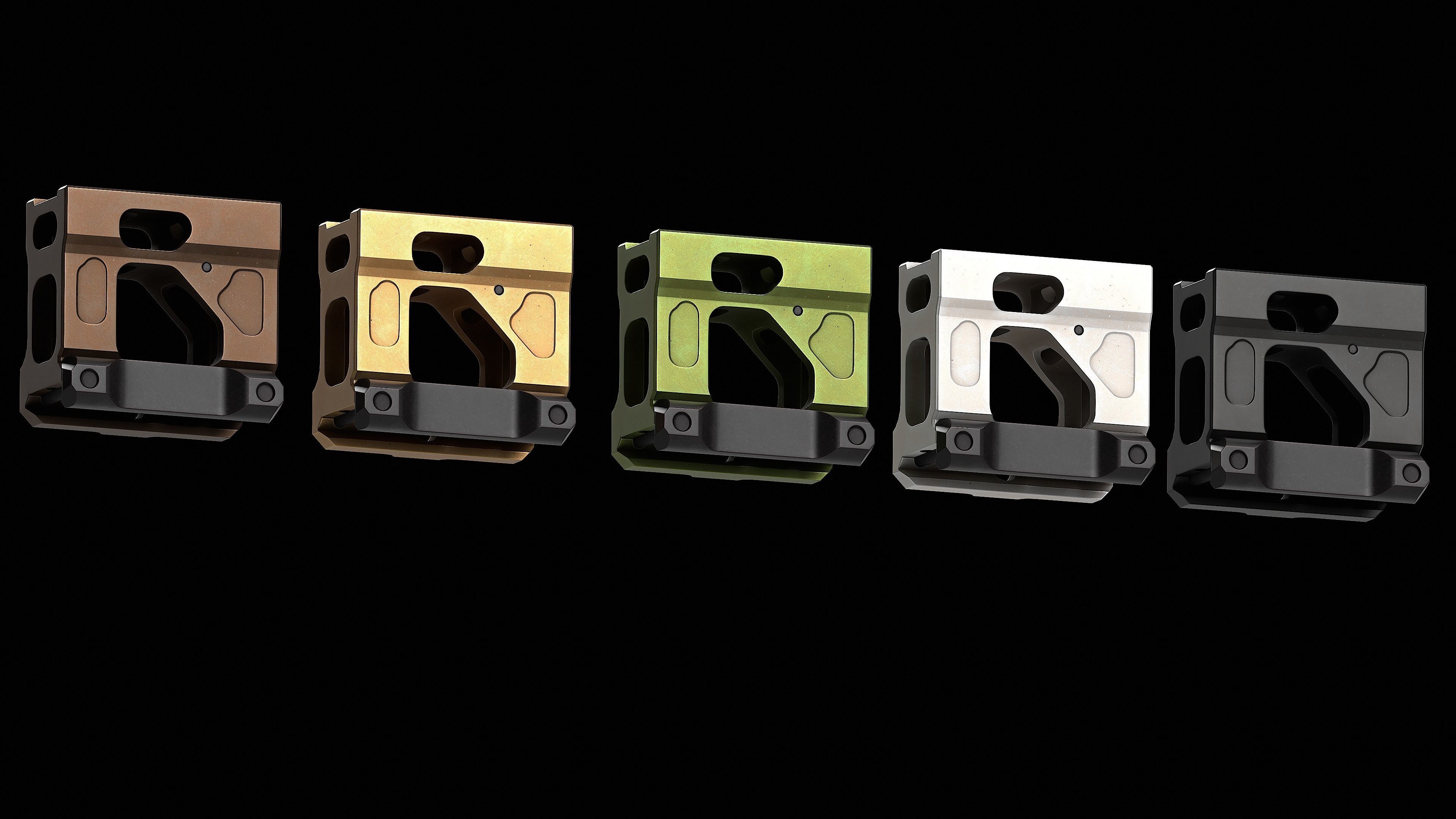 Unity Tactical FAST Micro Mount Low-poly 3D model_2