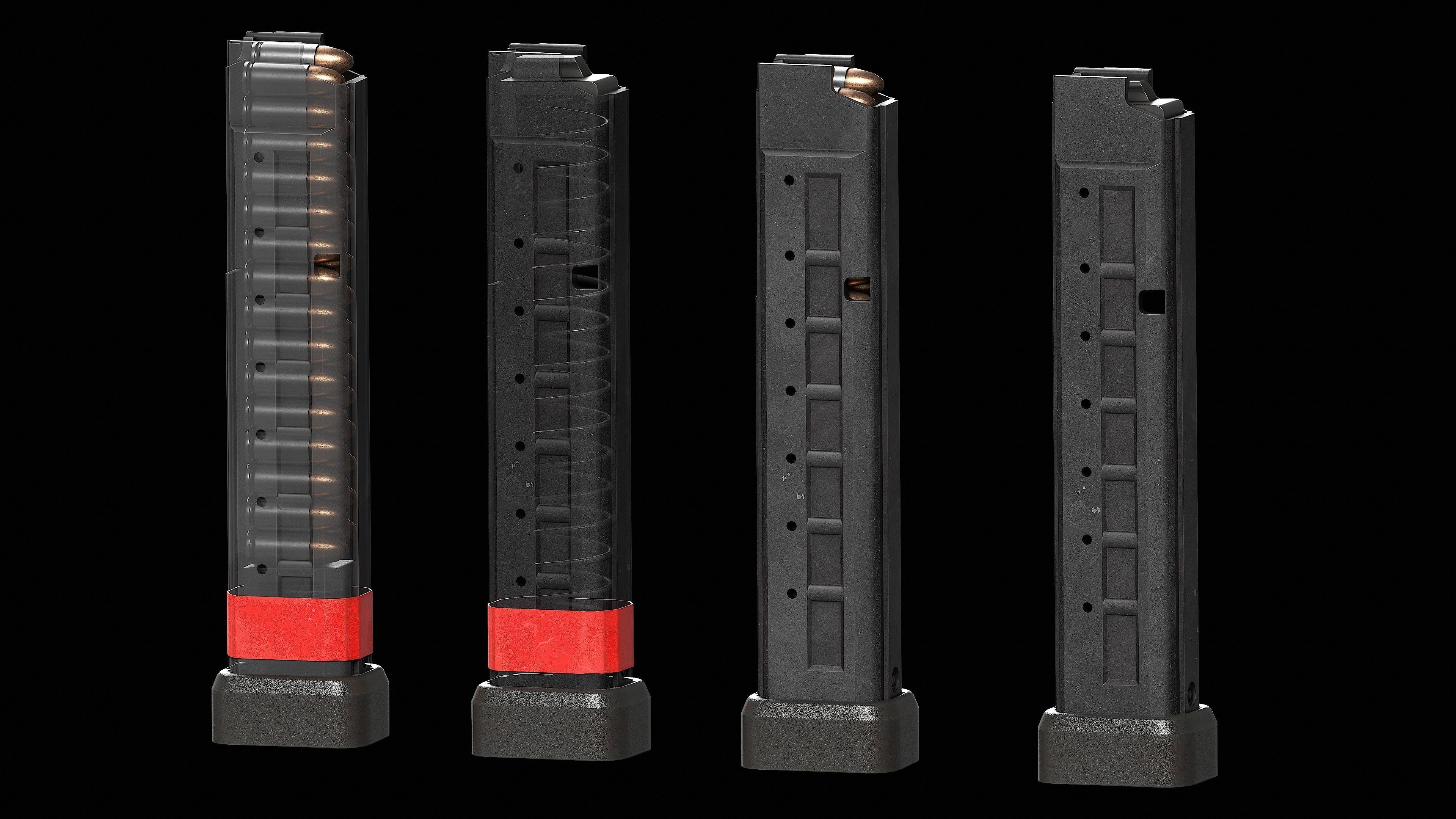 Brugger Thomet MP9 V1 Low-poly 3D model_19