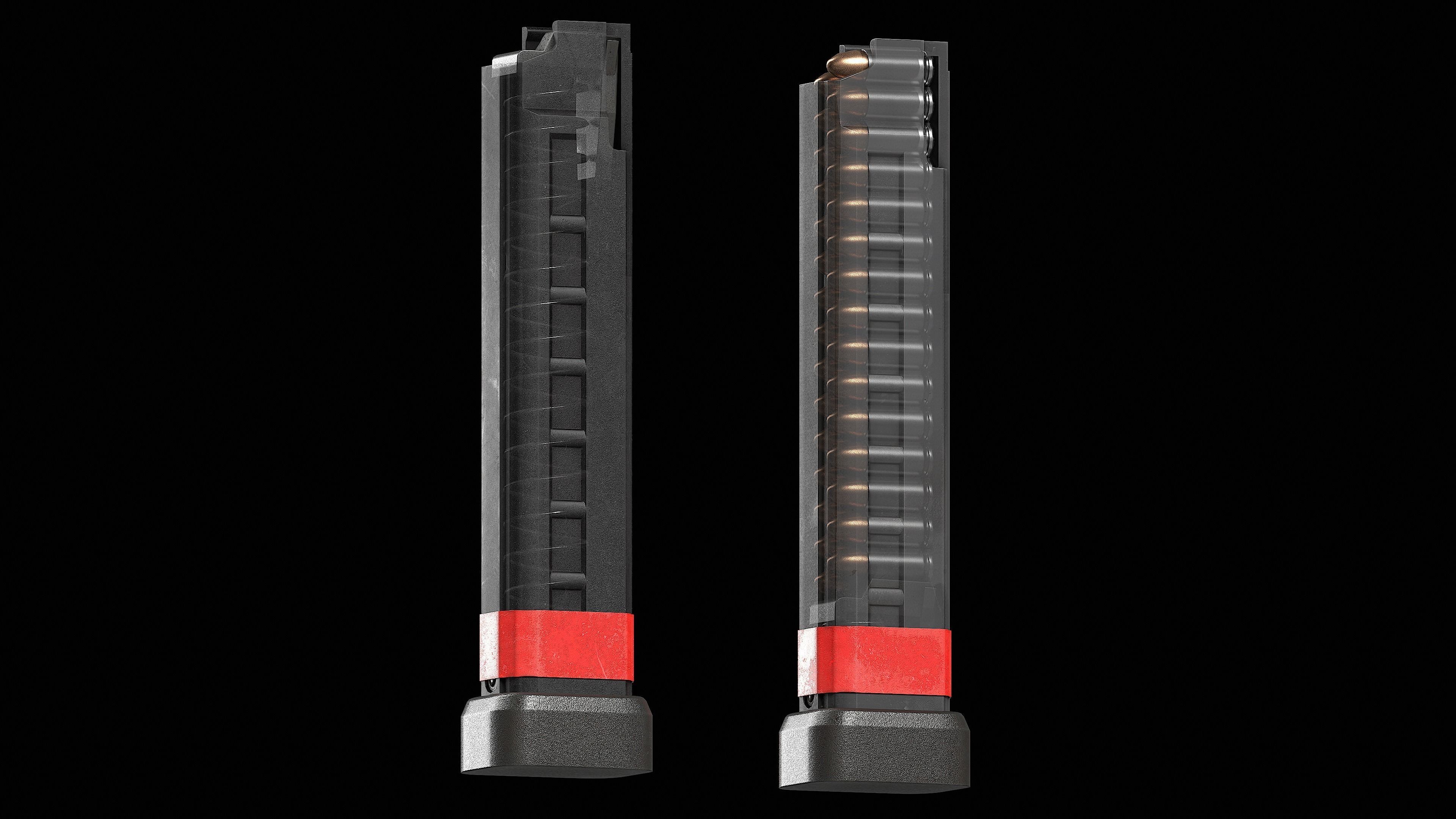 Brugger Thomet MP9 V1 Low-poly 3D model_17