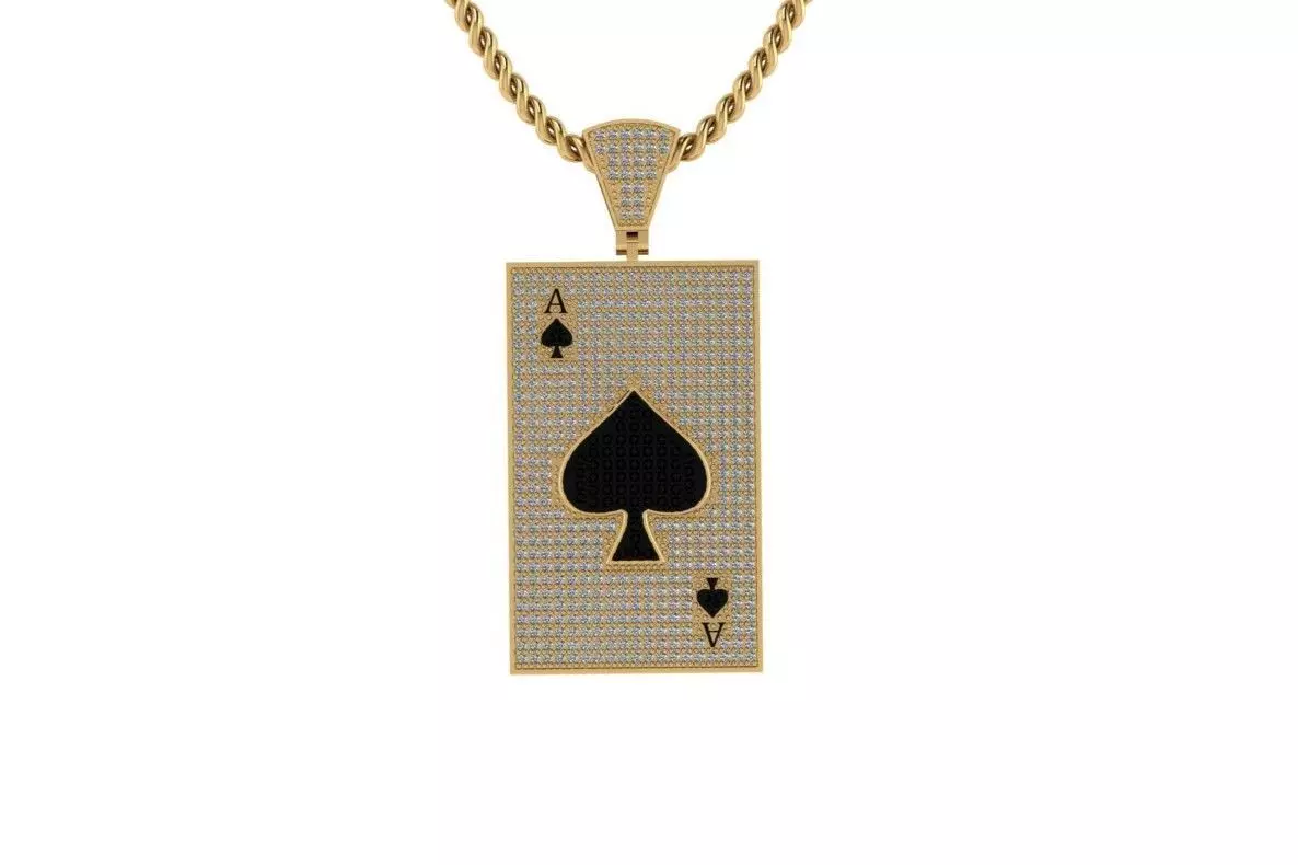 Ace Diamond Pendants 4 3D print model_0