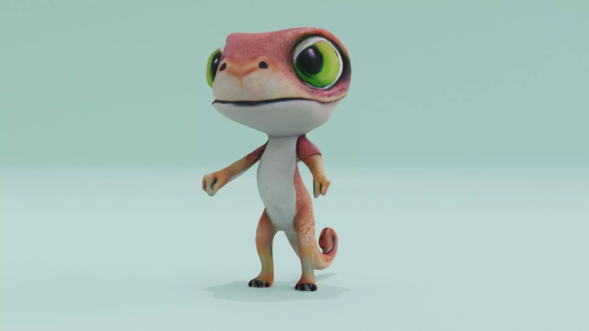 Chameleon Humanoid A-pose Low High Poly Low-poly 3D model