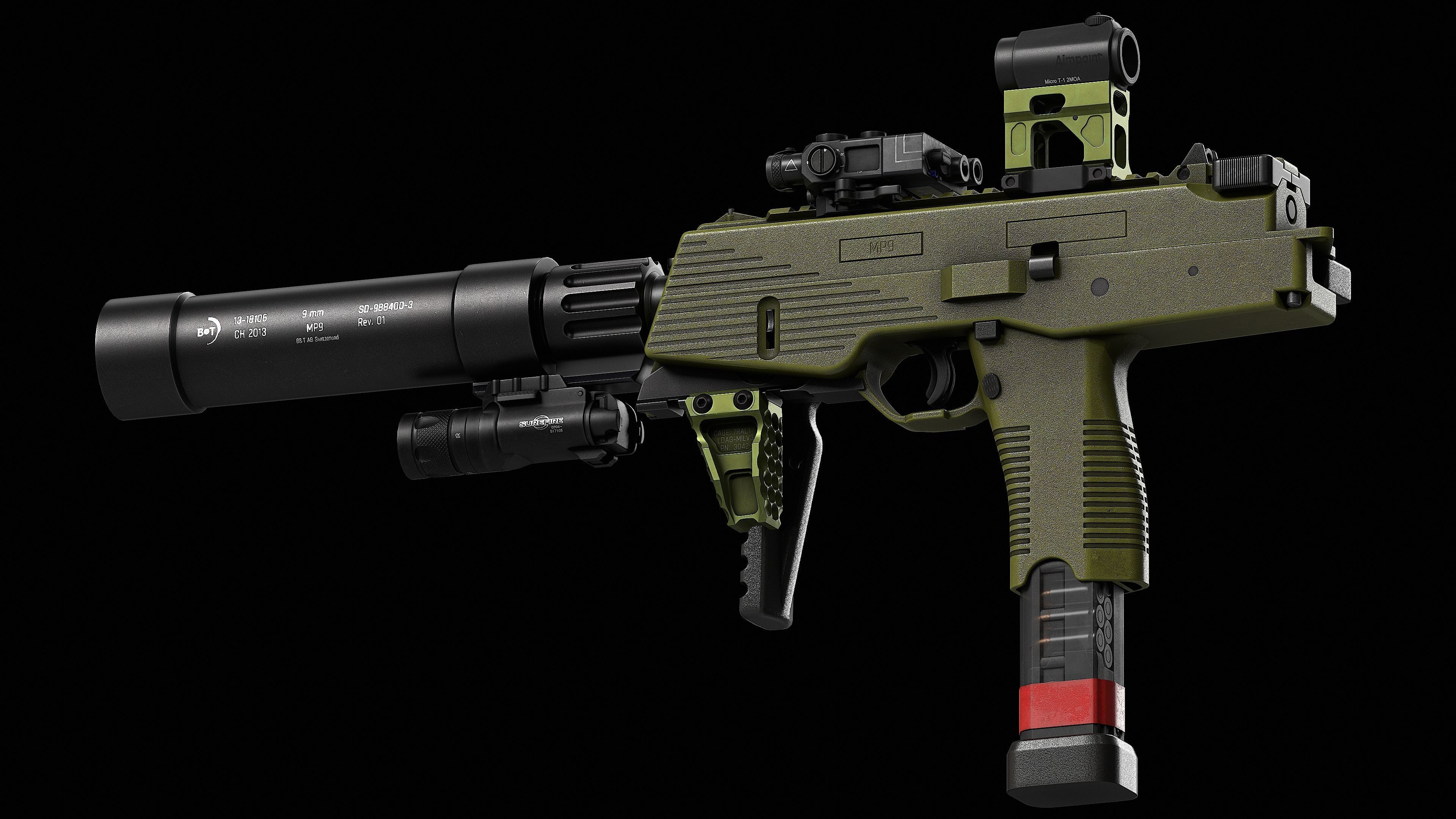 3D model Brugger Thomet MP9 V2 VR / AR / low-poly | CGTrader