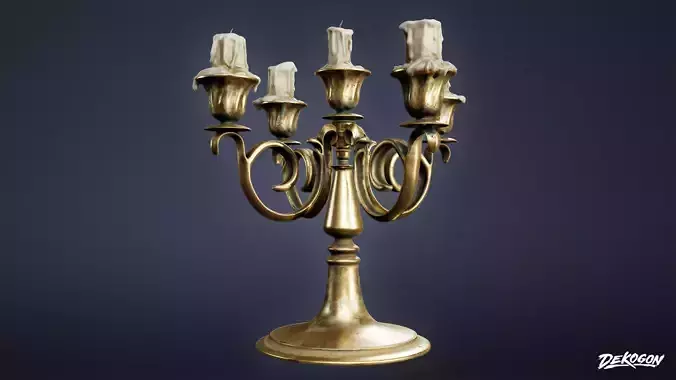 PIRATES - Candle Stand 01 - NANITE 3D model