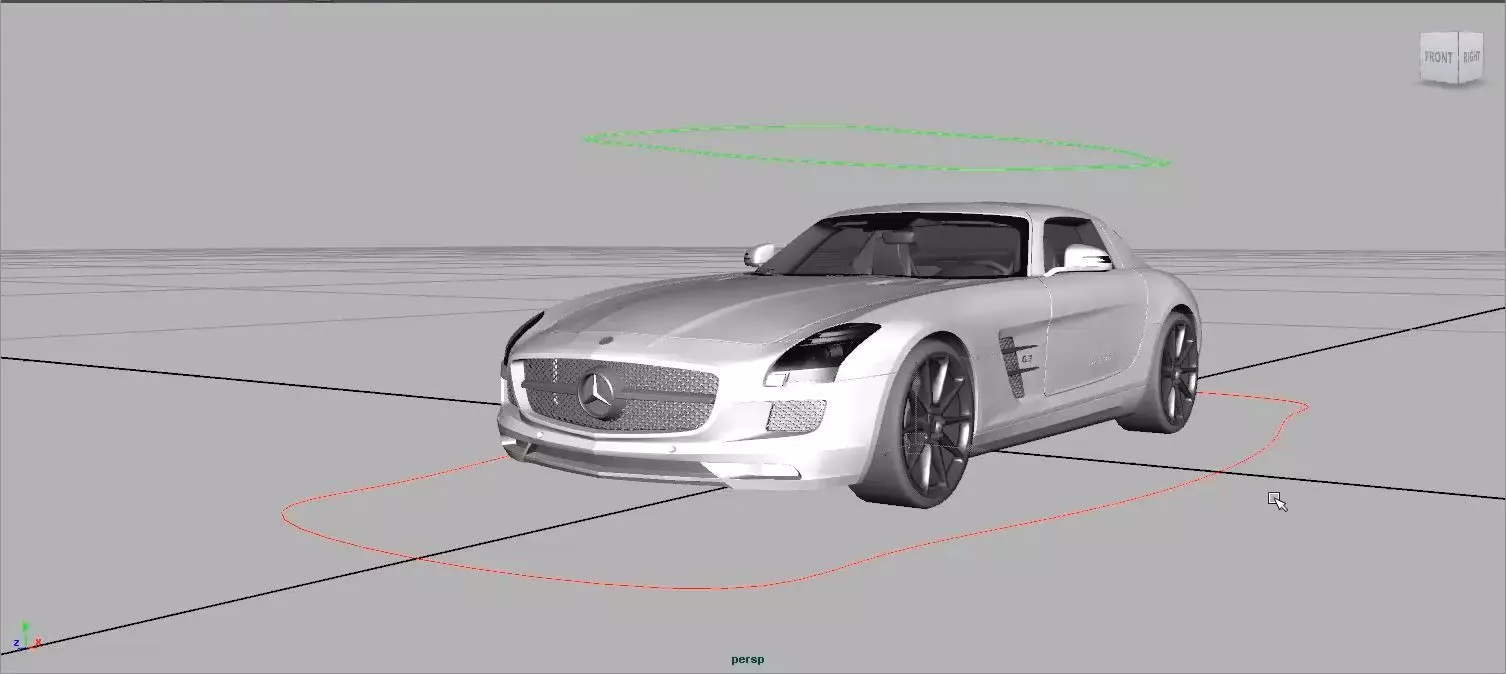 Rigged Mercedes Benz SLS AMG Free low-poly 3D model