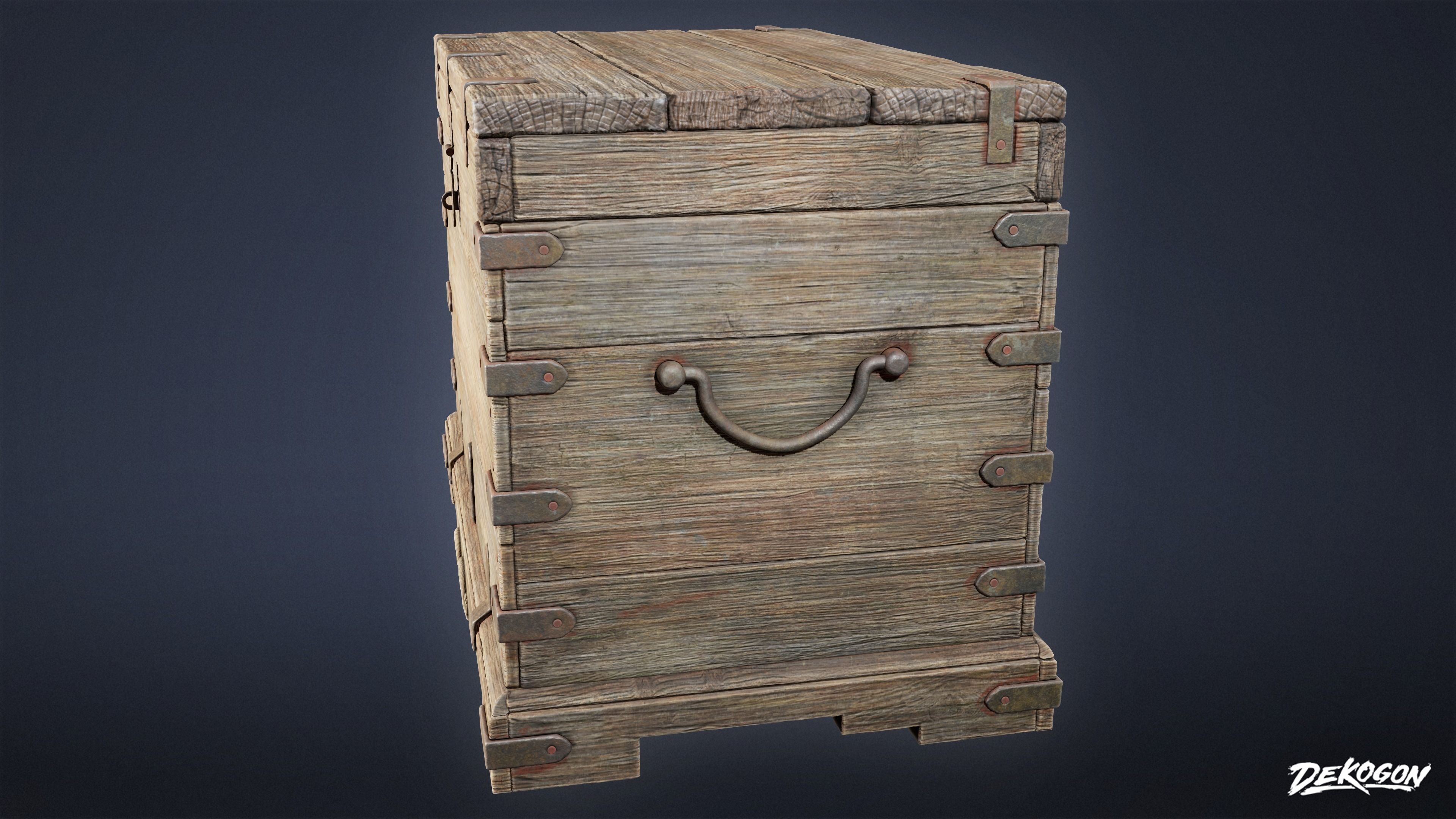 PIRATES - Chest 07 - NANITE AND LOW POLY Low-poly 3D model_4