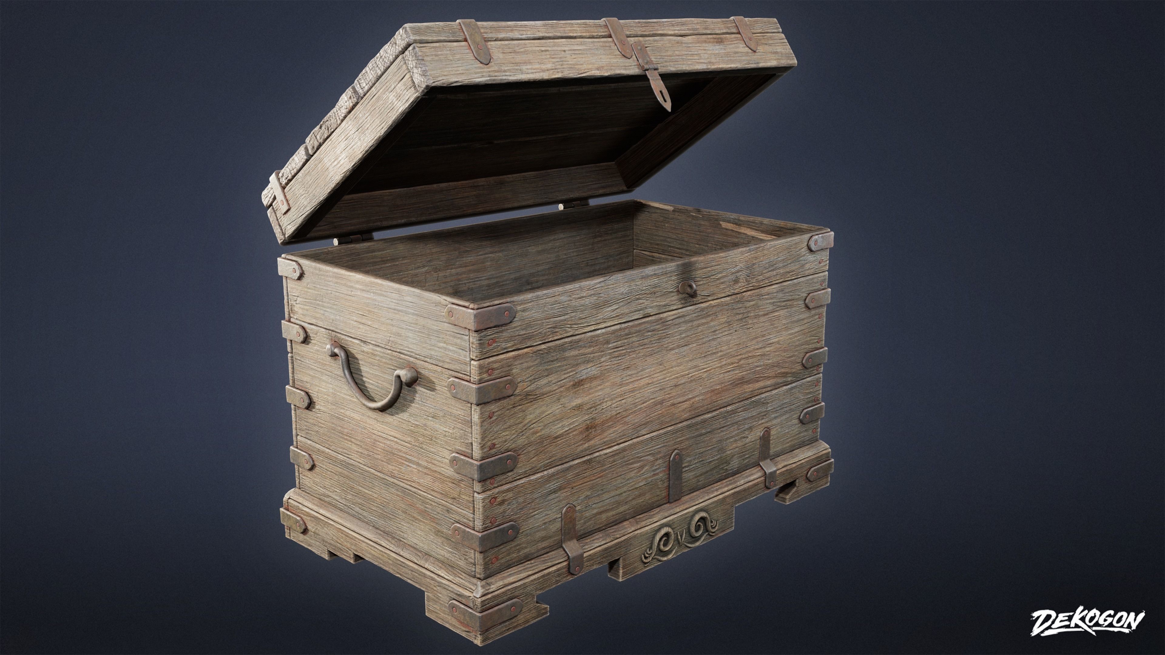 PIRATES - Chest 07 - NANITE AND LOW POLY Low-poly 3D model_14