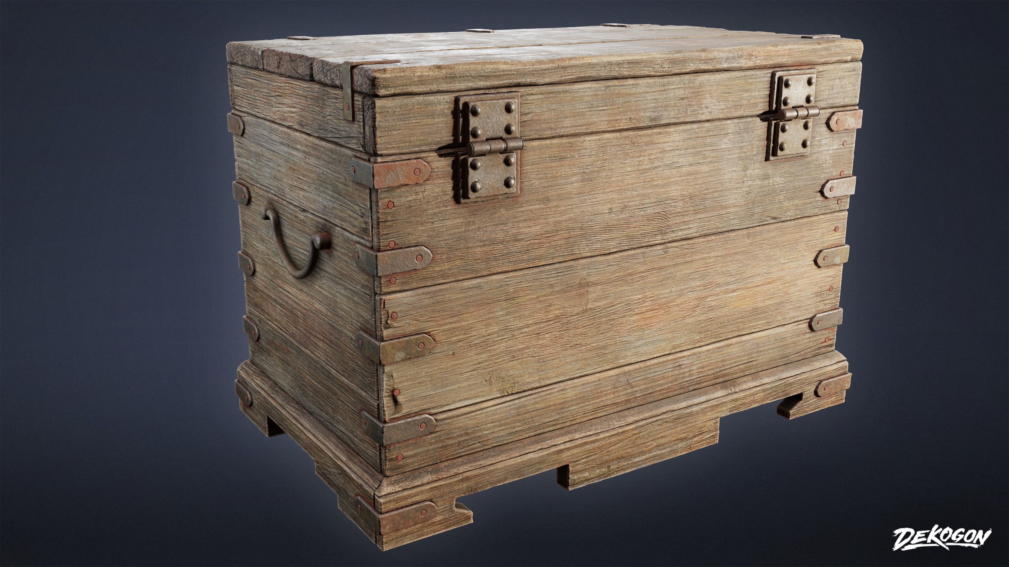 PIRATES - Chest 07 - NANITE AND LOW POLY Low-poly 3D model_3