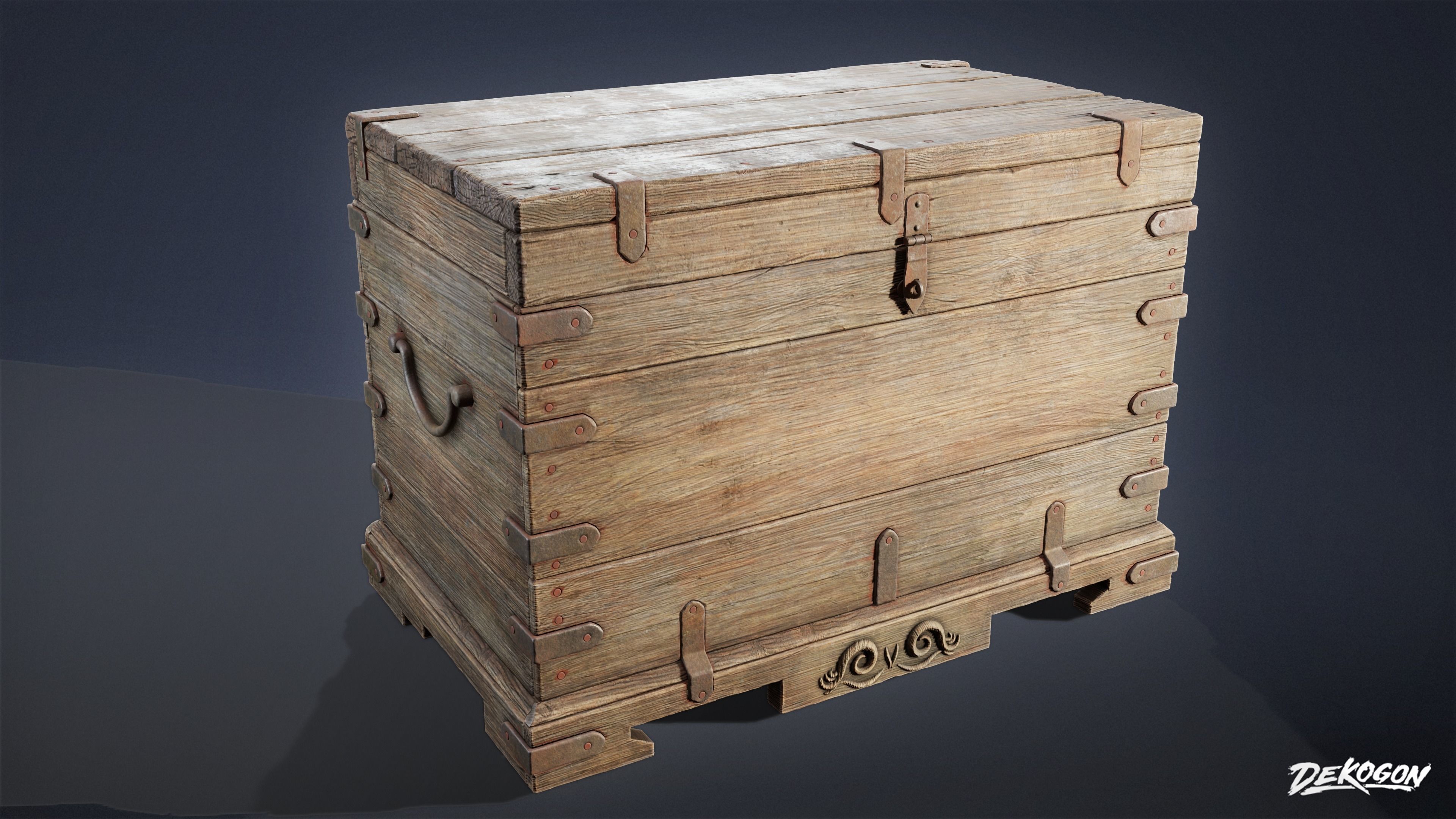 PIRATES - Chest 07 - NANITE AND LOW POLY Low-poly 3D model_10